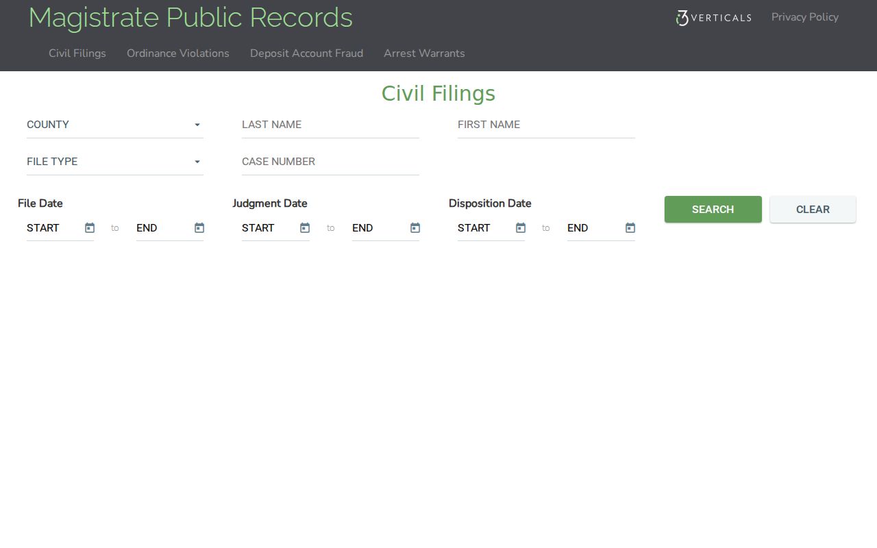 Hall County civil docket Magistrate search