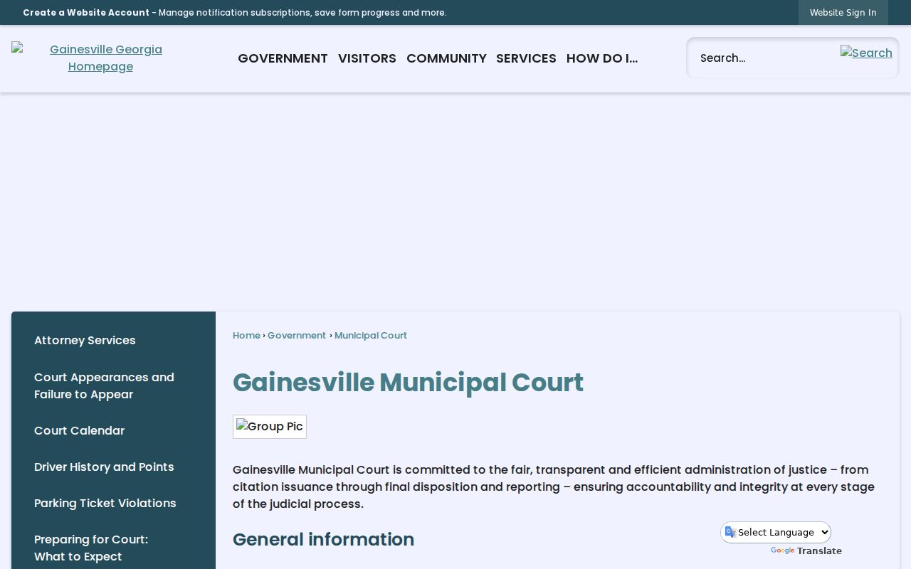 Official Gainesville Municipal Court docket access page